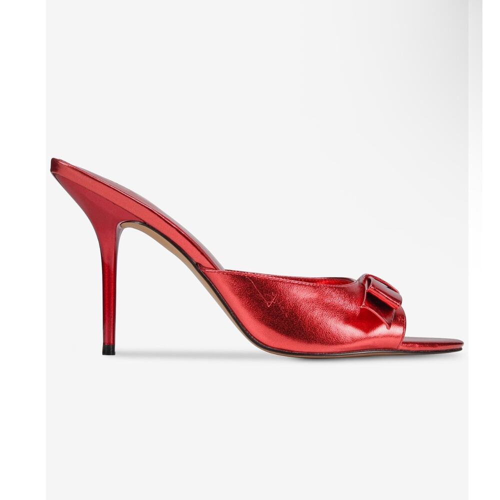 Aminah red bow heel mule Giselle $195 size 6 - Picture 5 of 6